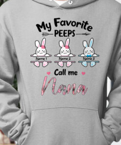 Personalized Grandma Favorite Peeps Easter Hoodie 3