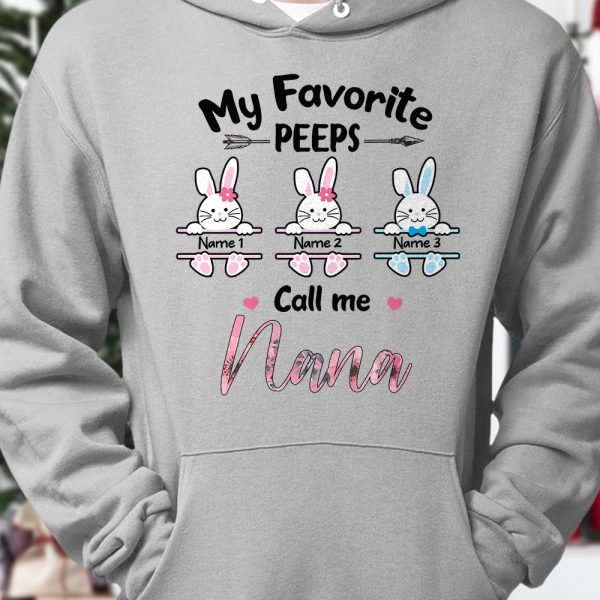 Personalized Grandma Favorite Peeps Easter Hoodie