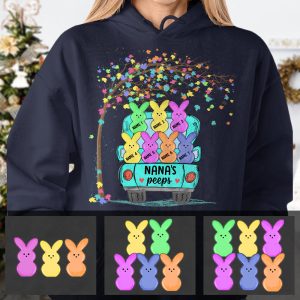 Personalized Grandma Peeps Easter Hoodie 2