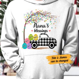 Personalized Grandma Peeps Easter Truck Hoodie 2