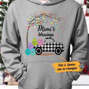 Personalized Grandma Peeps Easter Truck Hoodie 3