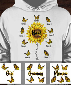 Personalized Mom Grandma Sunflower Hoodie 3