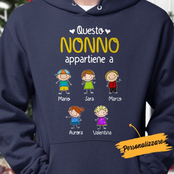 Personalized Nonno Nonna Italian Grandma Grandpa Hoodie