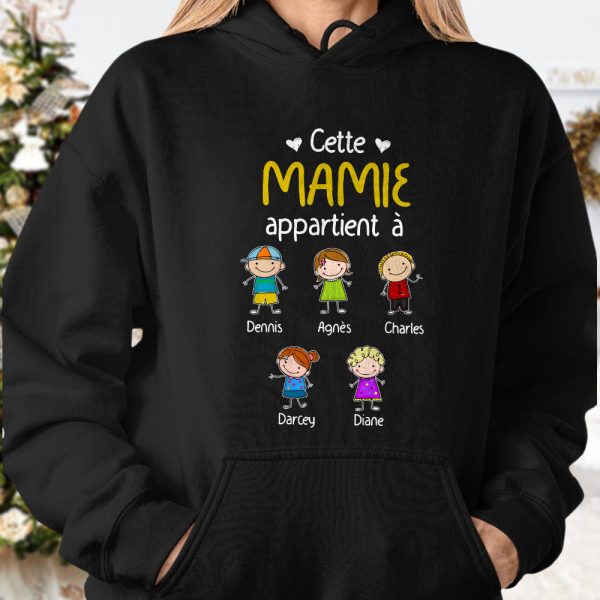 Personalized Papy Mamie French Grandma Grandpa Belongs Hoodie