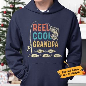 Personalized Reel Cool Papa Grandpa Fishing Hoodie 2