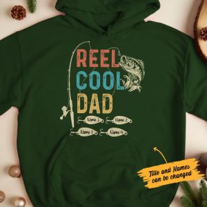 Personalized Reel Cool Papa Grandpa Fishing Hoodie 3