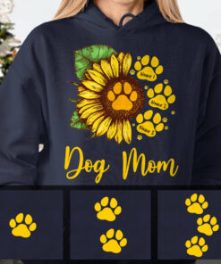 Personalized Sunflower Dog Mom Hoodie 1