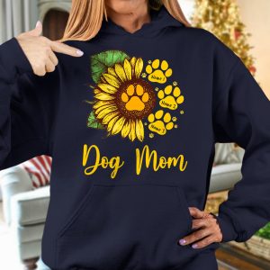 Personalized Sunflower Dog Mom Hoodie