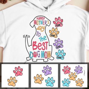 Personalized The Best Dog Mom Grandma Hoodie 1