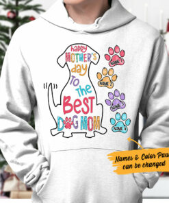 Personalized The Best Dog Mom Grandma Hoodie 2