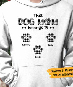 Personalized This Dog Mom Belongs To Buffalo Plaid Hoodie 2