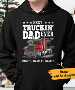 Personalized Trucker Dad Hoodie 1