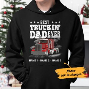 Personalized Trucker Dad Hoodie 1