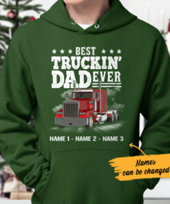 Personalized Trucker Dad Hoodie 3