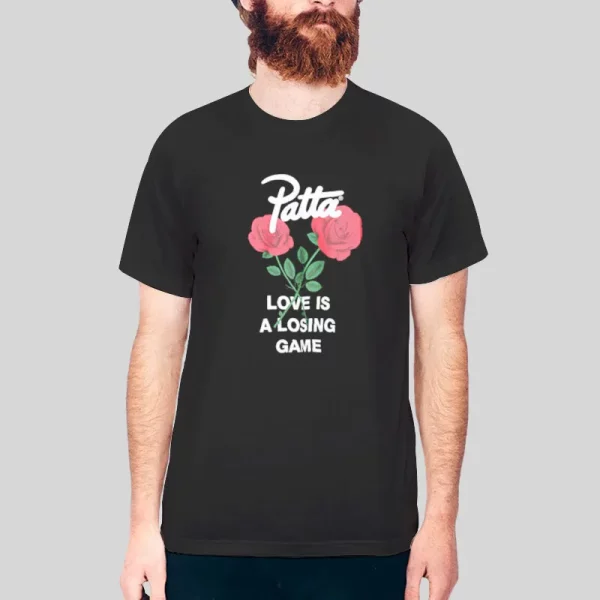 Rose Flower Patta Love Is a Losing Game Hoodie