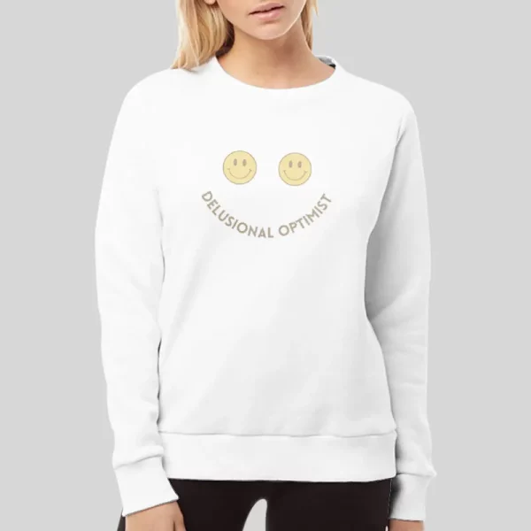 Simley Emoji Delusional Optimist Hoodie