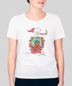 Snoopy House Sleigh Fuzzy Graphic Peanuts Christmas Hoodie 3