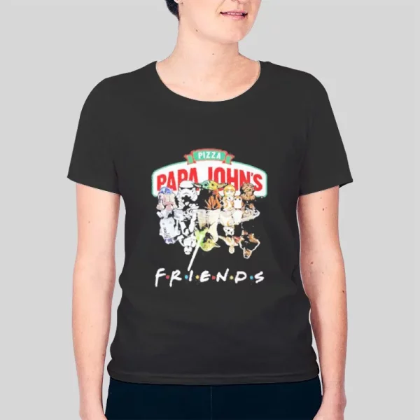 Star Wars Characters Friends Papa Johns Hoodie