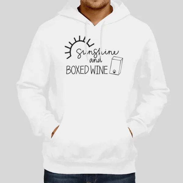 Sunshine And Boxed Wine Boxed Hoodies