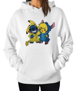 Toothless Stitch And Pikachu Hoodie 1