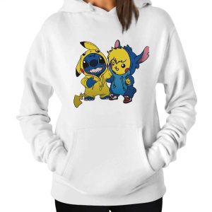 Toothless Stitch And Pikachu Hoodie