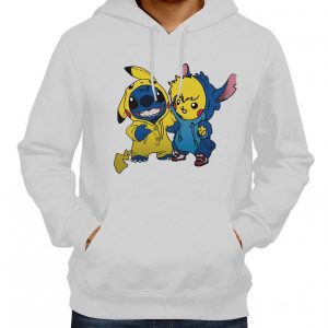 Toothless Stitch And Pikachu Hoodie