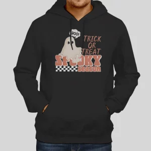 Trick Or Treat Spooky Season Hoodie Two Sided Print