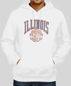Vintage College University Of Illinois Uiuc Hoodie 1