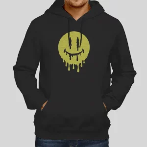 Vintage Drippy Smiley Face Hoodie