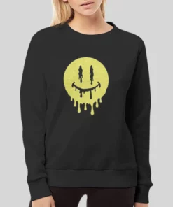Vintage Drippy Smiley Face Hoodie 3