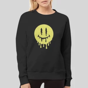 Vintage Drippy Smiley Face Hoodie 3