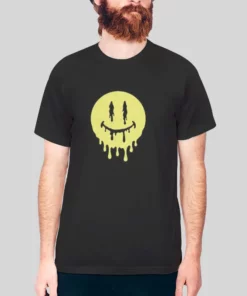 Vintage Drippy Smiley Face Hoodie 4