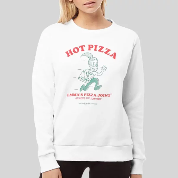 Vintage Funny Emma Chamberlain Pizza Hoodie