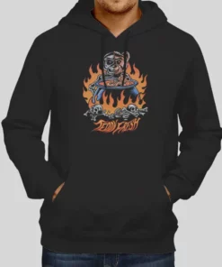 Vintage Halloween Teddy Fresh Flame Hoodie 1