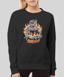 Vintage Halloween Teddy Fresh Flame Hoodie 4