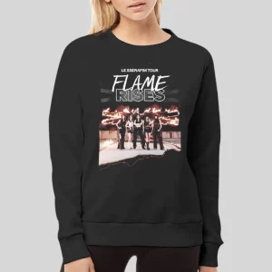 Vintage Le Sserafim Flame Rises Tour Merch Hoodie