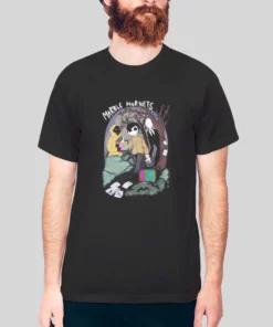 Vintage Masky Marble Hornets Horror Hoodie 2