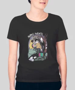 Vintage Masky Marble Hornets Horror Hoodie 3