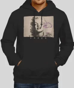Vintage Popular Poison Marilyn Monroe Faded Hoodie 1
