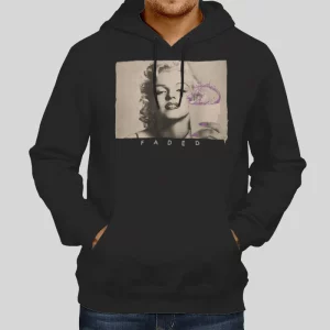 Vintage Popular Poison Marilyn Monroe Faded Hoodie