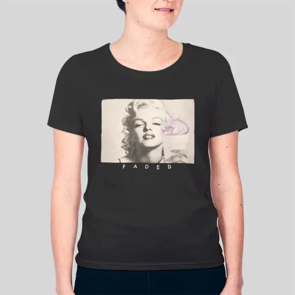 Vintage Popular Poison Marilyn Monroe Faded Hoodie