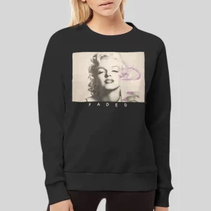 Vintage Popular Poison Marilyn Monroe Faded Hoodie 4