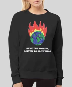 Vintage Save the World Listen to Slowthai Hoodie 4