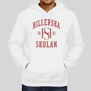 Vintage Skolan Logo Hillerska Hoodie 1