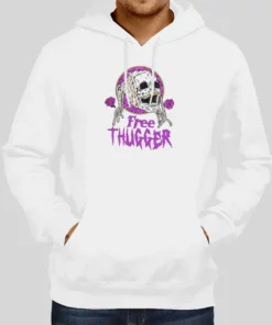 Vintage Skull Flowers Thugger Skull Hoodie 1
