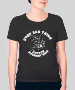 Vintage Stop and Think Boston Straight Edge Hoodie 3