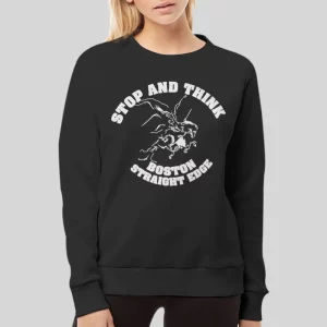 Vintage Stop and Think Boston Straight Edge Hoodie 4