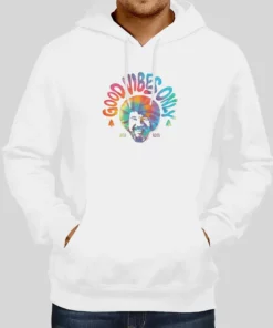 Vintage Tie Dye 80s Bob Ross Hoodie 1