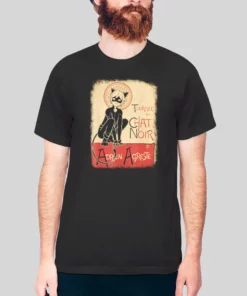 Vintage Tournee Du Chat Poster Cat Noir Hoodie 3