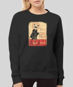 Vintage Tournee Du Chat Poster Cat Noir Hoodie 4